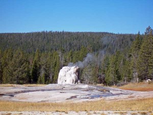 Lone Star Geyser during a quiet period on September 28, 2008.