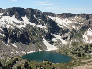 Lake Solitude, viewed from Paintbrush Divide on August 23, 2008.