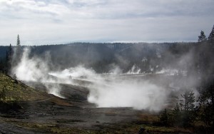 Shoshone Geyser Basin, photographed from the north on November 3, 2007.